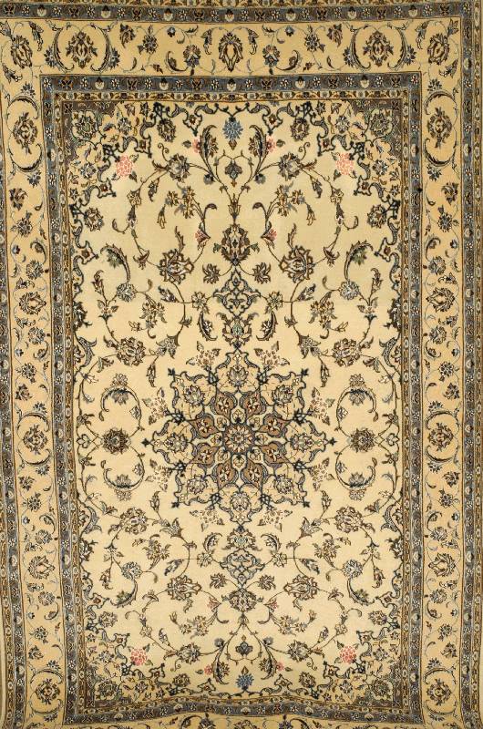 Nain fein, Persien, 10 Jahre, Korkwolle mit Seide, ca. 225 x 135 cm, SchÄtzwert: 2850.- EURO, ca. 1,0 Mio. Kn/qm .EHZ 1-2