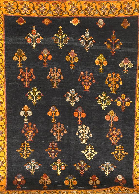 Gabbeh Loribaft fein, Persien,ca 5 Jahre, Wolle auf Wolle, ca. 235 x 178 cm, SchÄtzwert: 3200.- EURO, Pflanzenfarben.Ehz 2.