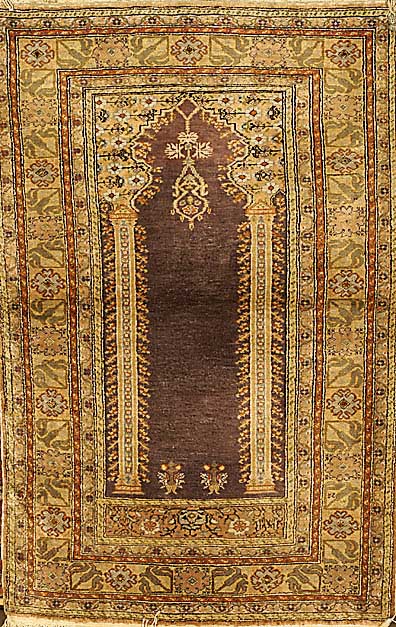 Keyseri gebetsteppich, TÜrkei, ca. 50 Jahre, Florseidig auf Baumwolle, ca. 136 x 88 cm, SchÄtzwert: 950.- EURO,EHZ 2-3