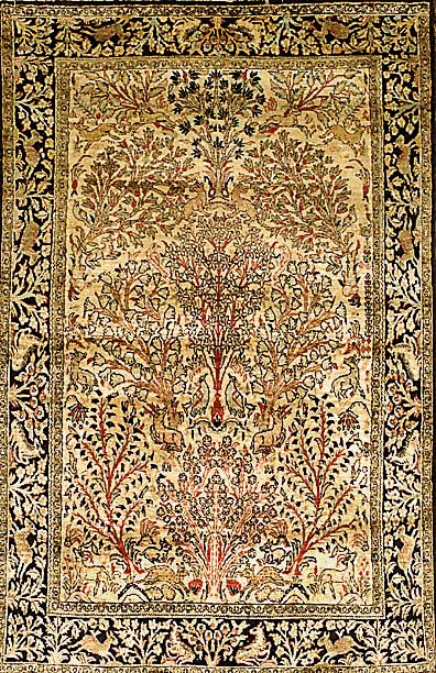 Ghom Seide, Persien, ca. 45 Jahre, reine Naturseide, ca. 162 x 104 cm, SchÄtzwert: 2400.- EURO, EHZ: 2