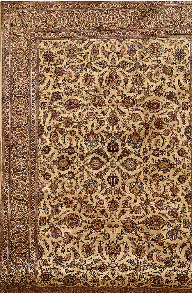 Keschan Seide, Persien, um 1910, reine Naturseide, ca. 320 x 223 cm, SchÄtzwert: 25000.- EURO, EHZ: 2-3