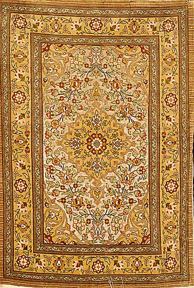 Hereke sign relief, TÜrkei, ca. 30 Jahre, reine Naturseide, ca. 90 x 64 cm, SchÄtzwert: 1800.- EURO, EHZ: 1-2