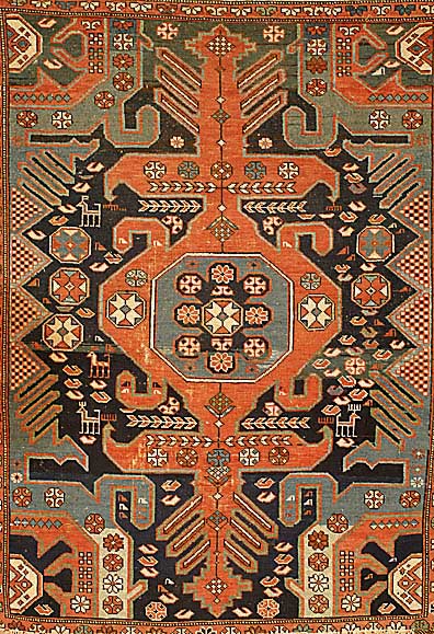 Kuba, Rußland, um 1900, Wolle auf Wolle, ca. 145 x 113 cm, SchÄtzwert: 1800.- EURO, EHZ: 4