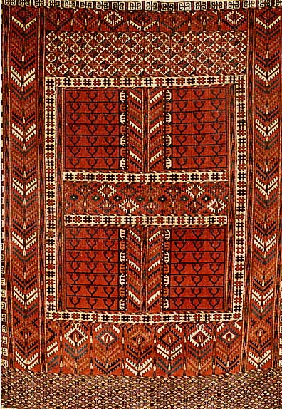 Tekke Engsi, Rußland, um 1900, Wolle auf Wolle, ca. 153 x 118 cm, SchÄtzwert: 2500.- EURO, EHZ: 3