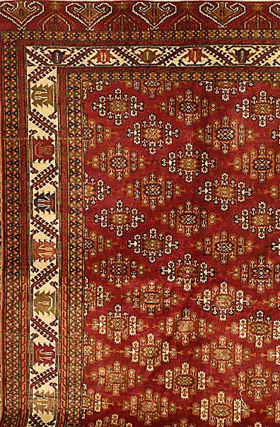 Yamut, Rußland, ca. 40 Jahre, Wolle auf Wolle, ca. 266 x 180 cm, SchÄtzwert: 1500.- EURO, EHZ: 2-3