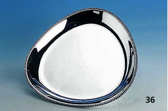 Anbietschale, Wilkens Bremen, 70er Jahre, 835er Silber, Kordelrandverzierung, anlaufgeschÜtzt, ca. 340 g, H 2.5 cm, D ca. 25 cm