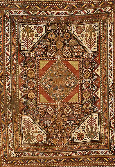 Chamseh, Persien, um 1900, Wolle auf Wolle, ca. 194 x 152 cm, SchÄtzwert: 1500.- EURO, EHZ: 4-5