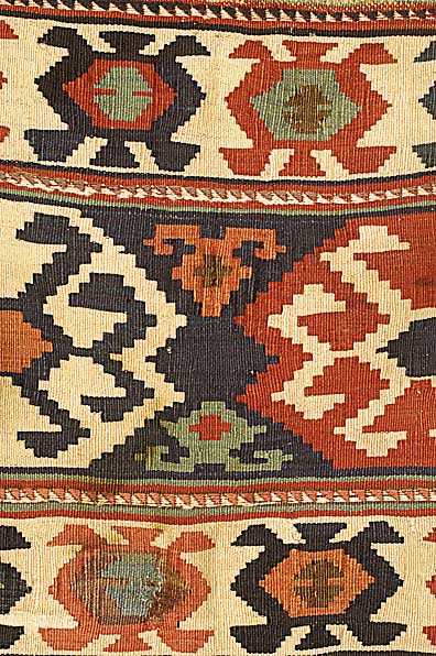 Shahsawan mafrashteil, Persien, ca. 60 Jahre, Wolle auf Wolle, ca. 60 x 52 cm, SchÄtzwert: 550.- EURO, EHZ: 4