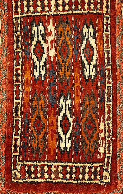 LÖffeltasche, Torkmenistan, ca. 60 Jahre, Wolle auf Wolle, ca. 43 x 25 cm, SchÄtzwert: 550.- EURO, EHZ: 2
