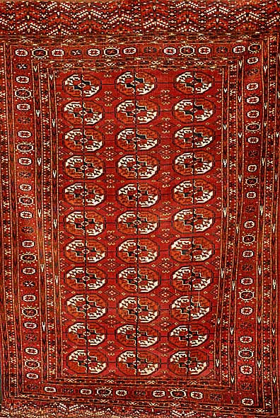 Tekke, Turkmenistan, um 1900, Wolle auf Wolle, ca. 237 x 150 cm, SchÄtzwert: 2200.- EURO, EHZ: 4