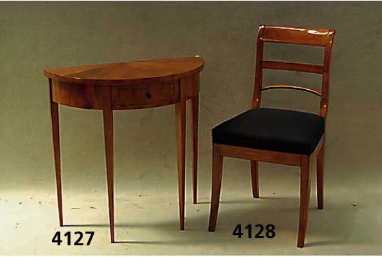 Konsolentisch, Biedermeierstil, Kirschbaum massiv, poliert, nach altem Vorbild von 1820/ 30, gute Verarbeitung, unter Verwendung alter Teile, ...