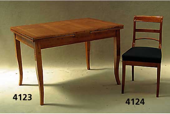 Ausziehtisch, Biedermeierstil, Kirschbaum massiv, StilmÖbel, unter Verwendung alter Teile, wohnfertig, ca. 79x120x85 cm, ausge- zogen ca. 220 cm