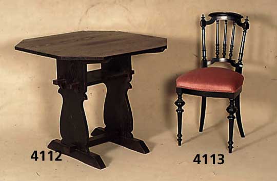 Tisch, wohl Friesland, um 1900, 8-eckig, Worpswede, teils Eiche massiv, in schlichter Form, in dieser GrÖße selten, wohnfertig, ca. 74x83x86 cm