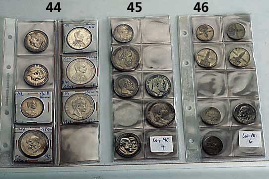 Konvolut 7 MÜnzen Drittes Reich, darunter: 2 x 2 RM Garnisonskirche 21. MÄrz 1933 A+D, ss; 2 x 5 RM Garnisonskirche 21. MÄrz 1933 A+ D, ss; 2 ...