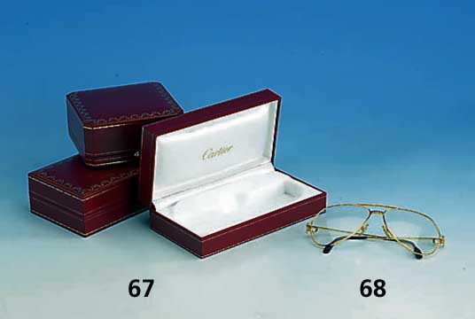 Brille Must de Cartier, Santos, Metall vergoldet, l. Gebr.-Sp.