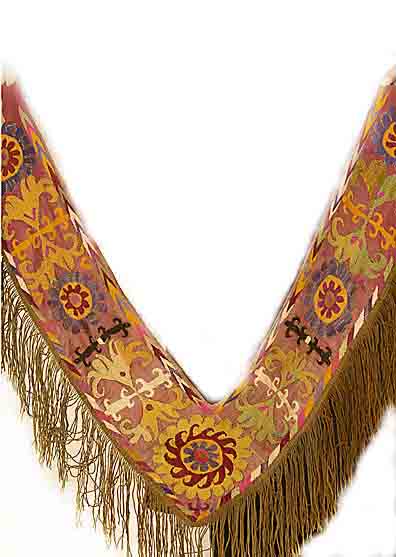 Schmuckband, usbekistan, um 1920, mit Seide bestickt., ca. 142 x 16 cm, SchÄtzwert: 650.- EURO, EHZ: 2