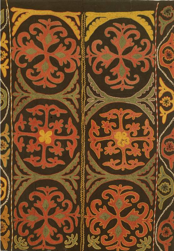 Susani Zelttrendwand, Kirgiztan,Rußland, um 1910, Wolle auf Wolle, ca. 116 x 88 cm, SchÄtzwert: 1100.- EURO, EHZ: 3