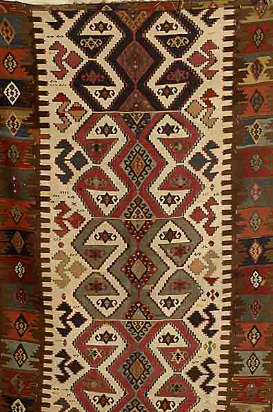 Abanos Kelim, Anatolien, um 1840, Wolle auf Wolle, ca. 214 x 114 cm, SchÄtzwert: 3800.- EURO, EHZ: 3