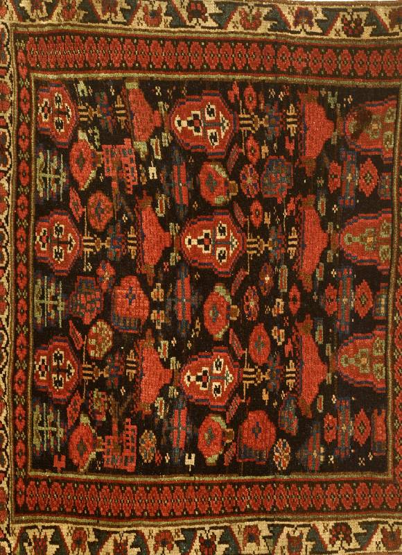 Afschar Taschenfront, Persien, um 1910, Wolle auf Wolle, ca. 90 x 77 cm, SchÄtzwert: 1100.- EURO, EHZ: 2