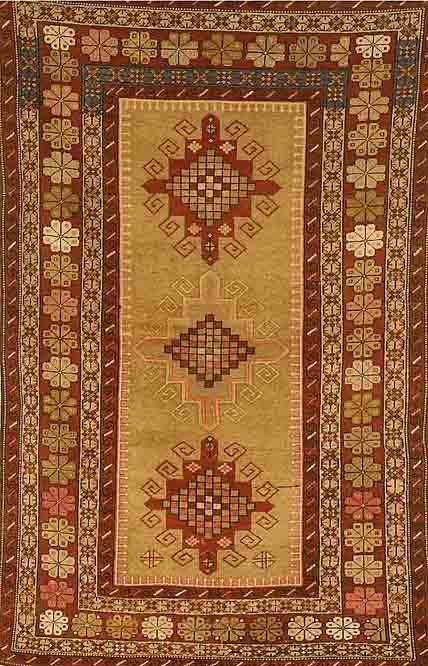 Shirwan antik, Rußland, um 1880, Wolle auf Wolle, ca. 184 x 114 cm, SchÄtzwert: 2900.- EURO, EHZ: 3
