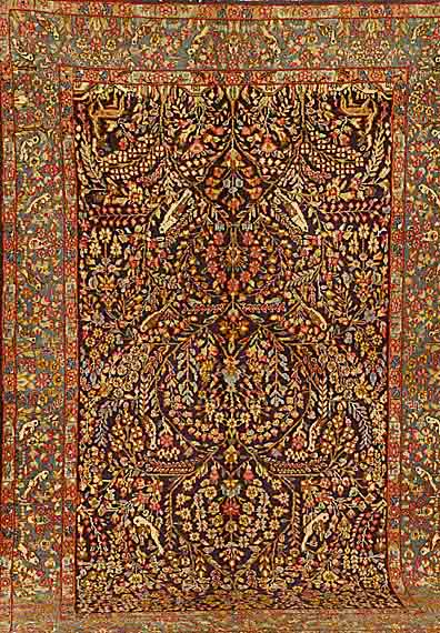 Kerman Lawar, Persien, ca. 40 Jahre, Wolle auf Baumwolle, ca. 241 x 150 cm, SchÄtzwert: 850.- EURO, EHZ: 2