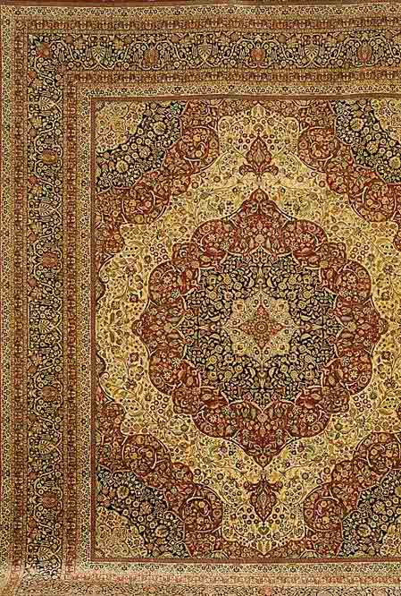 China Hereke, ca. 30 Jahre, reine Naturseide, ca. 309 x 246 cm, SchÄtzwert: 20000.- EURO, ca. 1,0 Mio. Kn/qm, doppelknoten, EHZ: 1-2