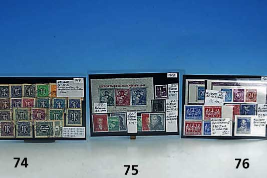 Briefmarken Amerikanische und Britische Zone ab 19.03.1945, `M`-Marken 1 Pf - 1 Mk komplett auf Luxus-BriefstÜcken, der zustÄndige ...