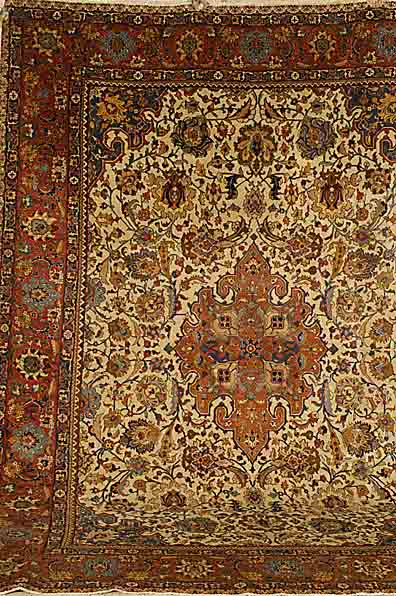 Esfahan Mobarake, Persien, ca. 50 Jahre, Wolle auf Baumwolle, ca. 390 x 280 cm, SchÄtzwert: 2800.- EURO, EHZ: 3