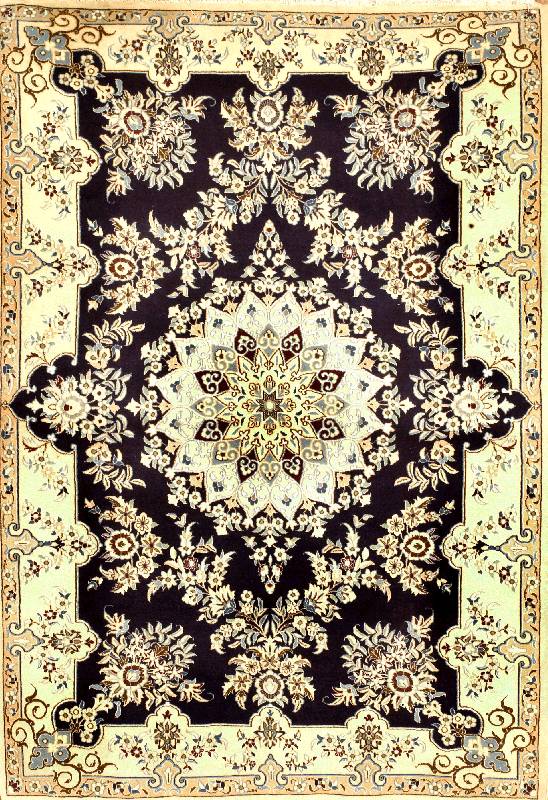 Nain fein, Persien, neuwertig, Korkwolle mit Seide, ca. 147 x 103 cm, SchÄtzwert: 1650.- EURO, ca. 1,0 Mio. Kn/qm