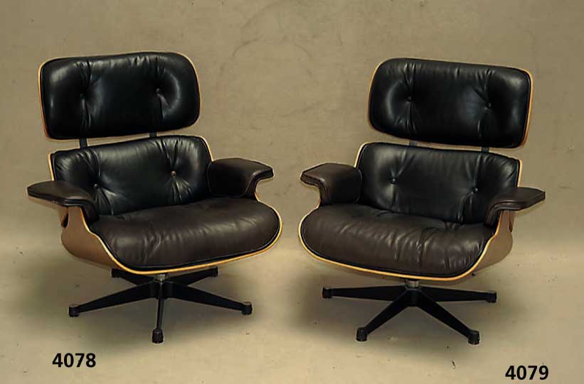 Lounge Chair, deutsch, Entwurf 1956, Aus- fÜhrung 1970/75, einer der bekanntesten Ent- wÜrfe von Charles und Ray Eames, bestehend aus drei ...