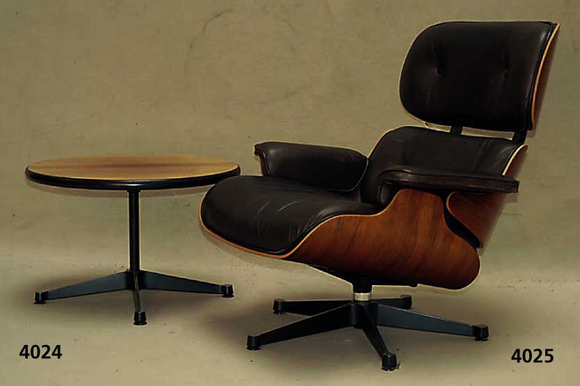 Lounge Chair, deutsch, Entwurf 1956, Aus- fÜhrung 1970/75, einer der bekanntesten Ent- wÜrfe von Charles und Ray Eames, bestehend aus drei ...
