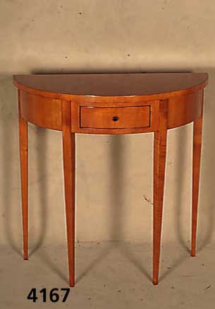 Konsolentisch im Biedermeierstil, Kirschbaum massiv, poliert, nach altem Vorbild von 1820/30, gute Verarbeitung, unter Verwendung alter Teile, ...