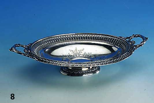 Anbietschale 800er Silber, Gew. ca. 280 g, deutsch um 1870, Fritz Memmert, klassizist. Stil mit Braock- und Renaissanceelementen, z. T. graviert, ...
