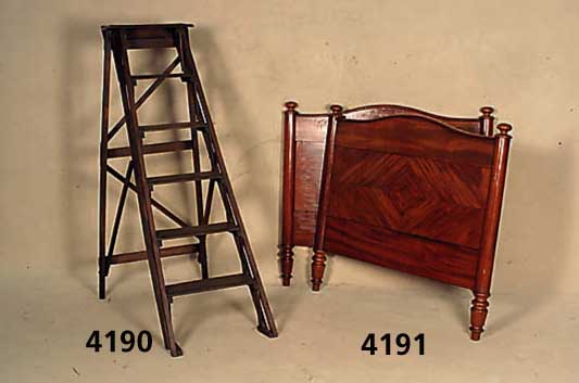 Bibliotheksleiter "Patent E-80", Frankreich, um 1910, ein Exemplar der legendÄren Patent-Bibliotheks-Leiter E80, Hartholz ge- wachst, ...