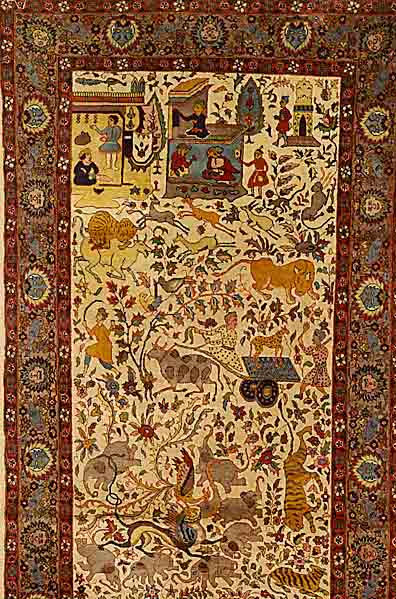 Sarogh, Indien, um 1945, Wolle auf Baumwolle, ca. 228 x 129 cm, SchÄtzwert: 900.- EURO, EHZ: 2-3