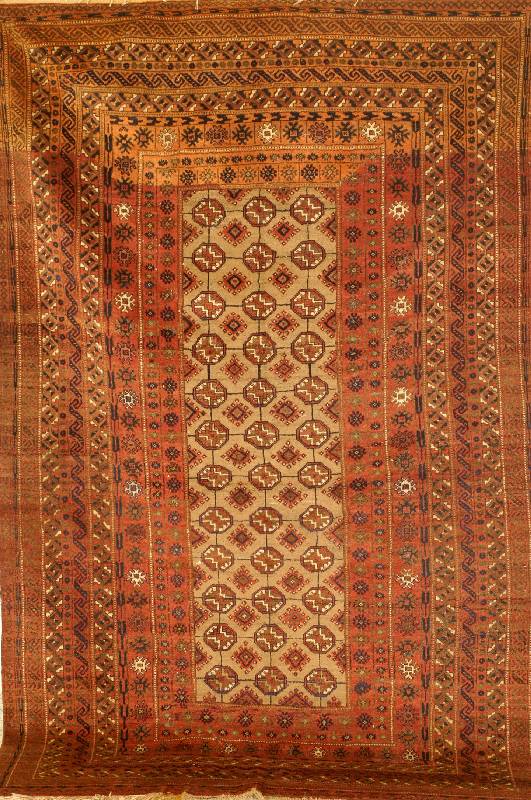 Torkmenistan, ca. 70 Jahre, Wolle auf Wolle, ca. 230 x 143 cm, SchÄtzwert: 550.- EURO, EHZ: 3-4