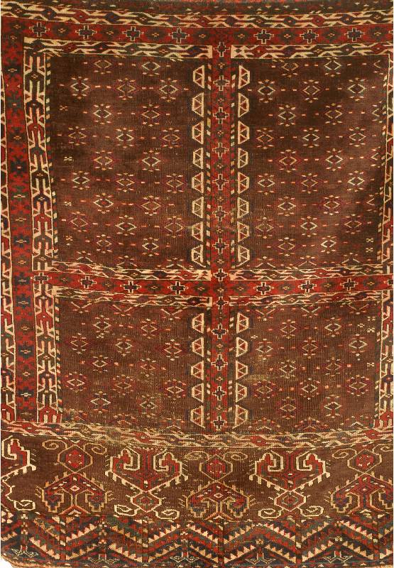 Yomuth Engsi, um 1910, Wolle auf Wolle, ca. 160 x 138 cm, SchÄtzwert: 2200.- EURO, EHZ: 4