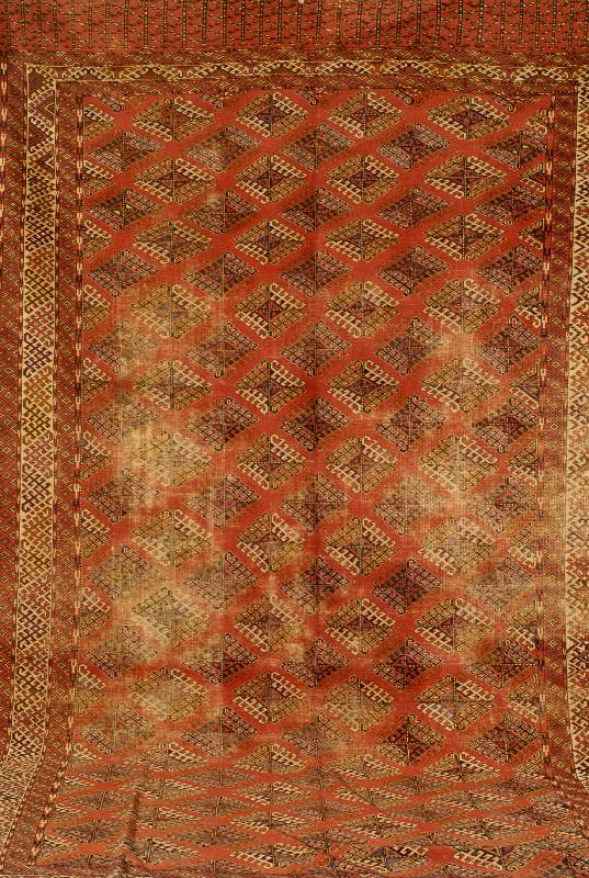 Yamut, Rußland, um 1900, Wolle auf Wolle, ca. 386 x 228 cm, SchÄtzwert: 1350.- EURO, EHZ: 4-5