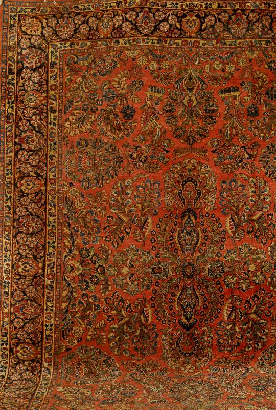 Sarogh US Re Import, Persien, um 1910, Wolle auf Baumwolle, ca. 373 x 276 cm, SchÄtzwert: 6800.- EURO, Fransen erneurt, ReinigungsbedÜrftig, ...