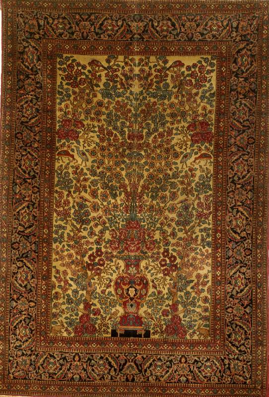 Esfahan fein, Persien, um 1900, Wolle auf Baumwolle, ca. 199 x 138 cm, SchÄtzwert: 6500.- EURO, EHZ: 3-4