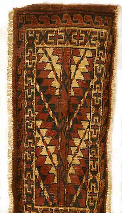 Yomuth LÖffeltaschenfront, Torkmenistan, um 1900, Wolle auf Wolle, ca. 52 x 20 cm, SchÄtzwert: 650.- EURO, EHZ: 3