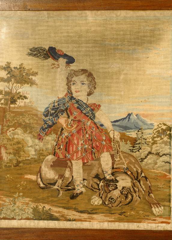 Gobline fragment, England, um 1900, ca. 82 x 71 cm, SchÄtzwert: 950.- EURO. im Rahmen.