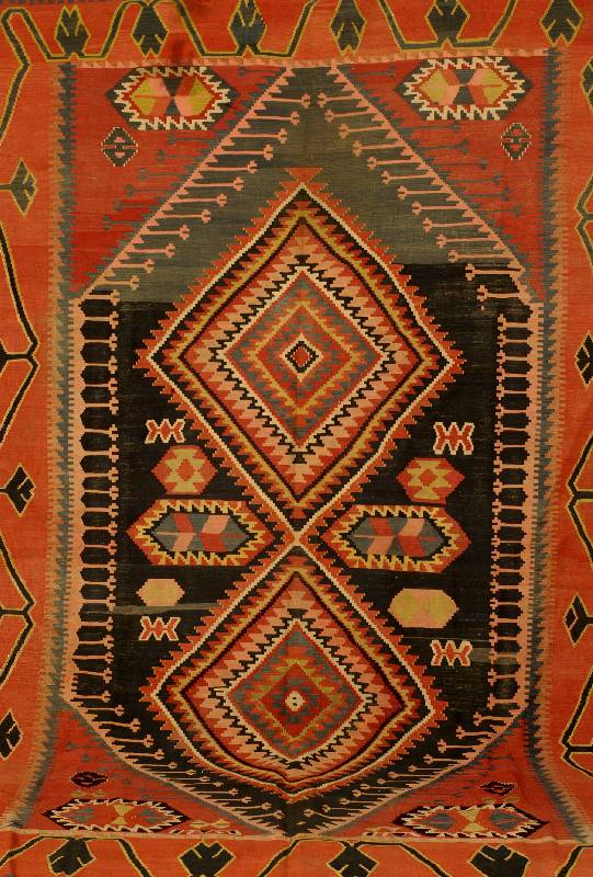 Kuba (feiner Schlitzkelim), Nordkaukasus, 19Jhd., Wolle/Wolle, ca. 310 x 208 cm, SchÄtzwert: 6000.- EURO, lit. Vergl. Hull-Luczyc, London 1993 ...