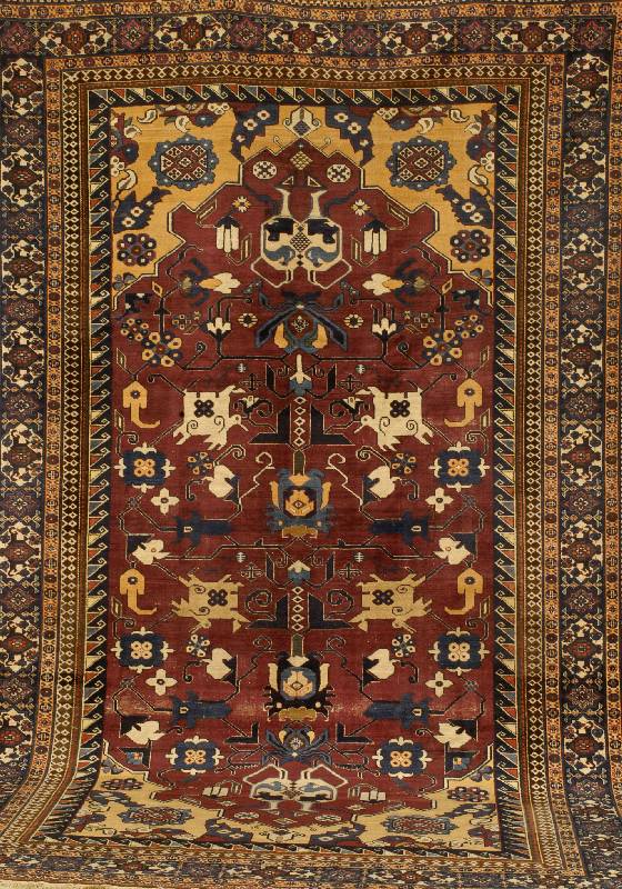 Shirwan, Rußland, um 1940, Wolle auf Wolle, ca. 366 x 255 cm, SchÄtzwert: 2400.- EURO, EHZ: 4.mottenfras