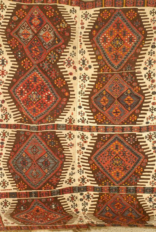 Konja Kelim (2bahnig), TÜrkei, um 1900, Wolle auf Wolle, ca. 264 x 175 cm, SchÄtzwert: 1800.- EURO, EHZ: 2