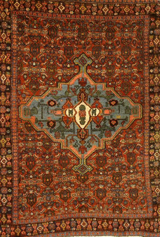 Senneh, Persien, um 1910, Wolle auf Wolle, ca. 140 x 110 cm, SchÄtzwert: 1250.- EURO, EHZ: 3-4
