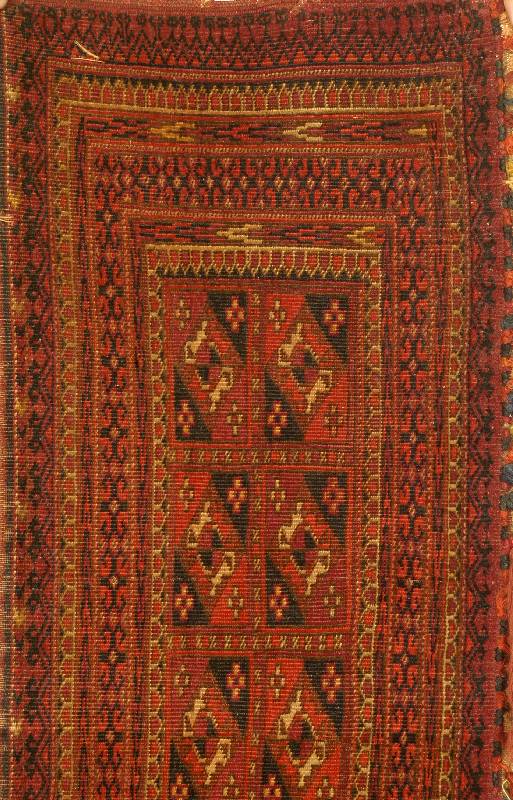 Satel Tasche, Torkmenistan, um 1900, Wolle auf Wolle, ca. 92 x 36 cm, SchÄtzwert: 950.- EURO, EHZ: 4