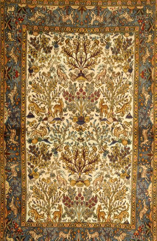 Ghom, Persien, ca. 40 Jahre, Flor Wolle mit Seide, ca. 170 x 105 cm, SchÄtzwert: 1450.- EURO, EHZ: 3