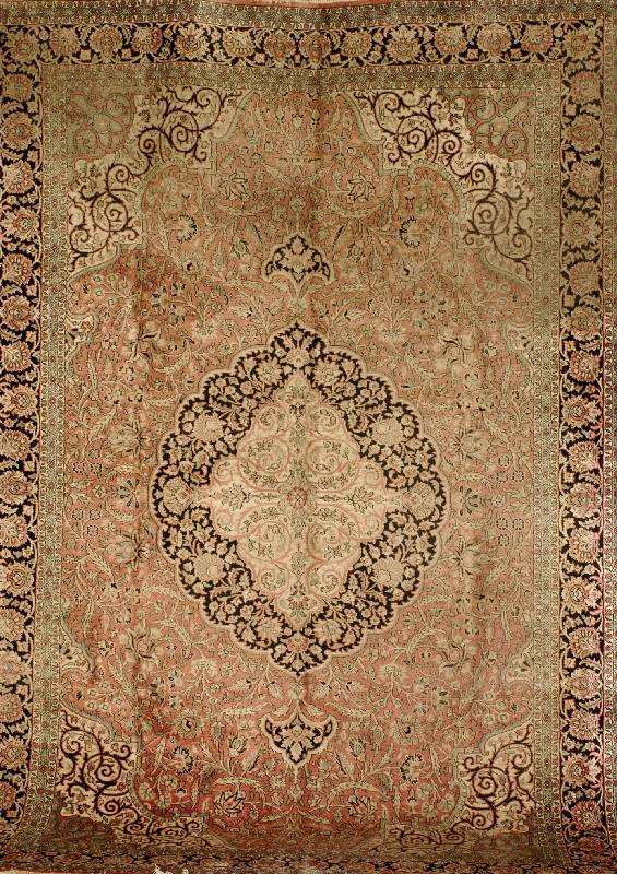 Kaschmir Seide, Indien, ca. 15 Jahre, Seide Auf Baumwolle, ca. 309 x 212 cm, SchÄtzwert: 2200.- EURO, EHZ: 3