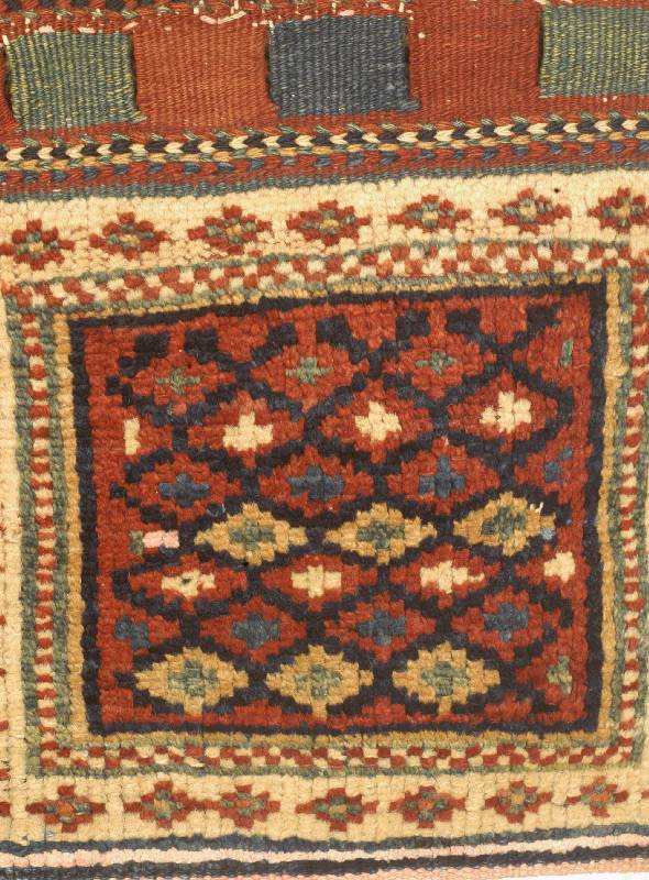 Gashgai Tasche, Persien, ca. 30 Jahre, Wolle auf Baumwolle, ca. 35 x 35 cm, EHZ: 2 SchÄtzwert: 650 EURO.